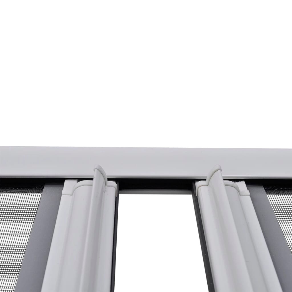 White Sliding Insect Screen for Double Doors 215 x 215 cm